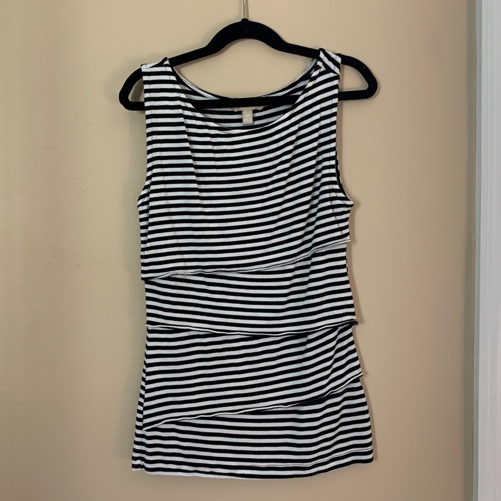 Banana Republic XS black and white striped top